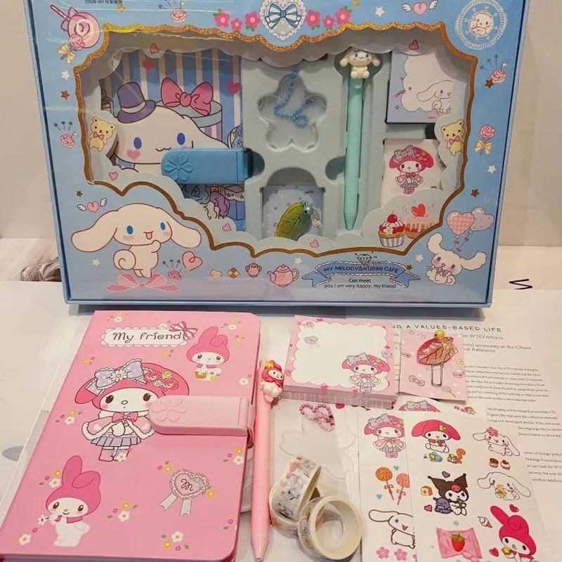 

Paket Diary 7in1 Anak Kado Ultah Set Buku Tulis Pulpen Stiker Memo Sanrio Kids Birthday Gift