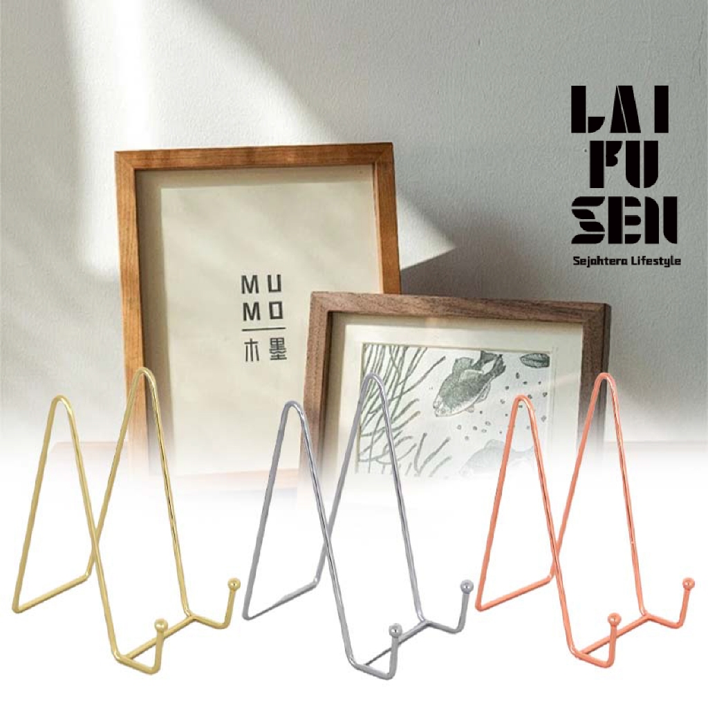 Stand Display Buku Besi Rak / Rak Bingkai Foto / rak buku kecil / Rak Penyimpanan Untuk Piring Buku