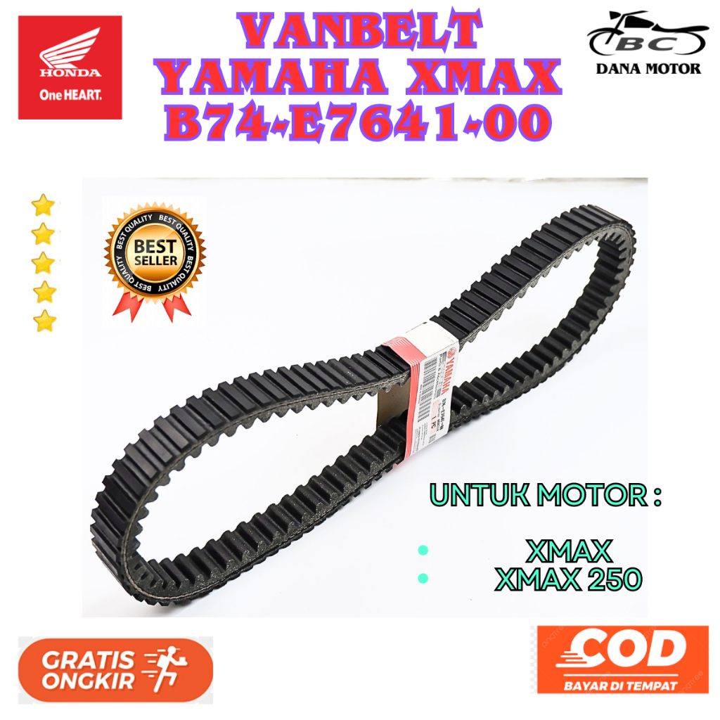 Vanbelt Xmax Ori / V Belt Xmax 250 / Panbel Xmax / V-Belt Yamaha Xmax Ori Premium - B74-E7641-00