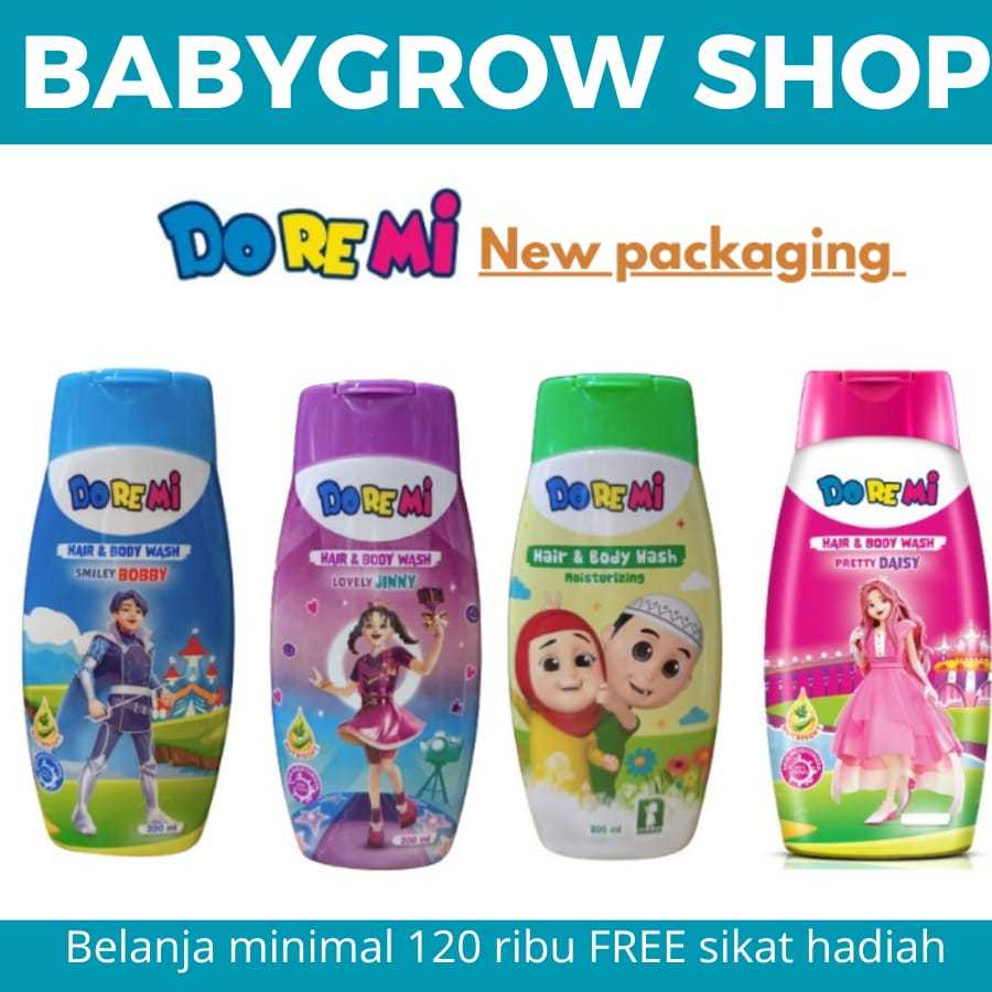 Doremi Hair & Body Wash 200ml Varian Nusa Rara , Pretty Daisy , Lovely Jinny , Smile Bobby