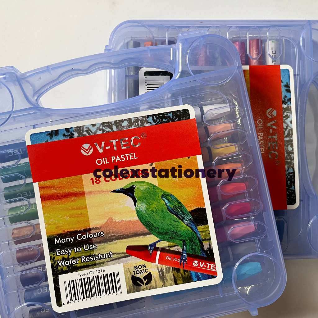 

Crayon Anak / Pensil Warna Crayon Oil Pastel Anak Murah V-TEC Isi 18 Warna (1set)