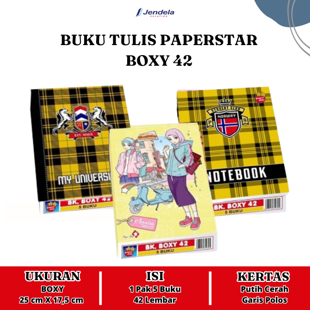 

Paper Star - Buku Tulis Boxy 42 Lembar Paperstar - ATK