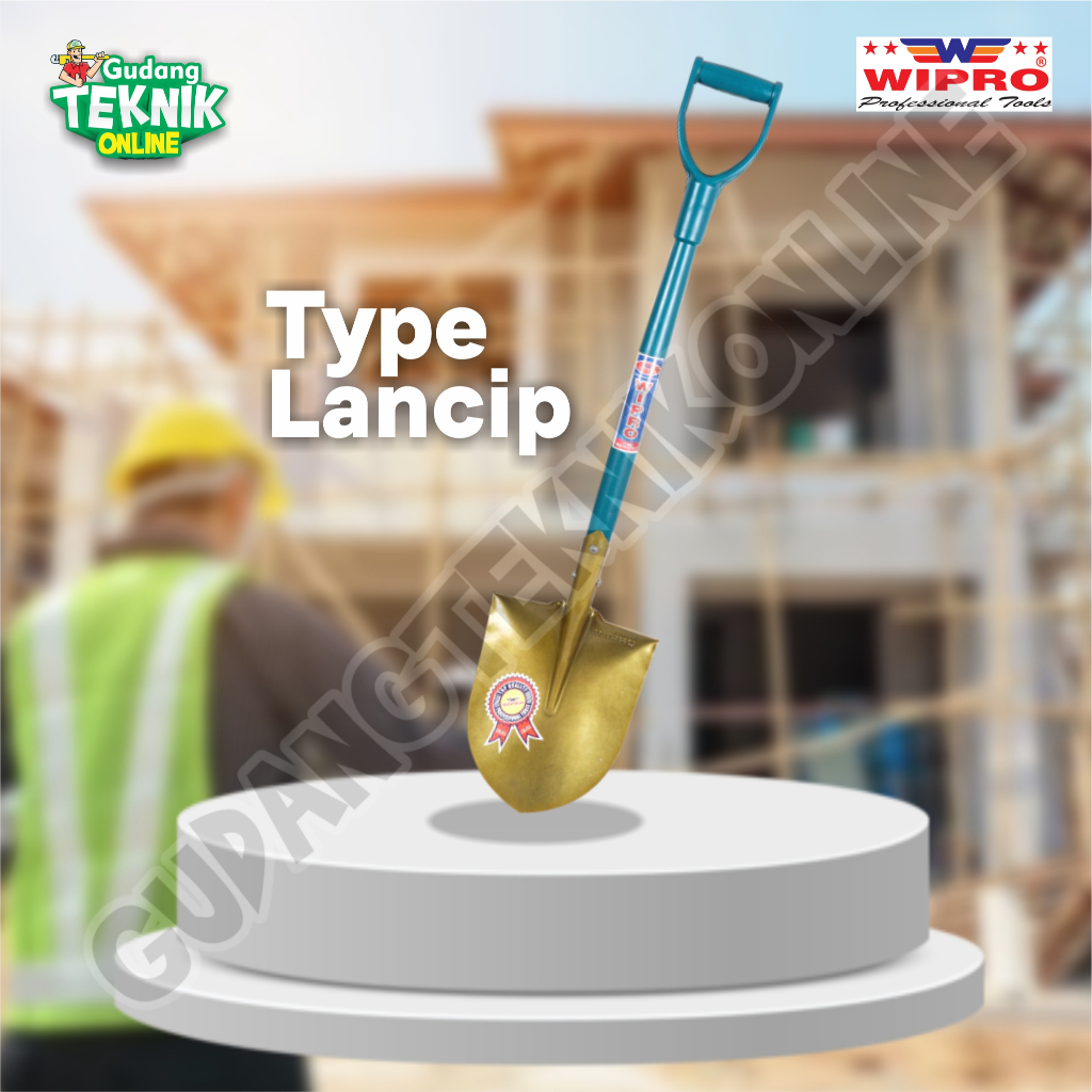 Sekop Lancip Papak Pasir Tanah WIPRO / Sekop Skop Baja Sekop Lancip Papak Sekop Baja Heavy Duty WIPR