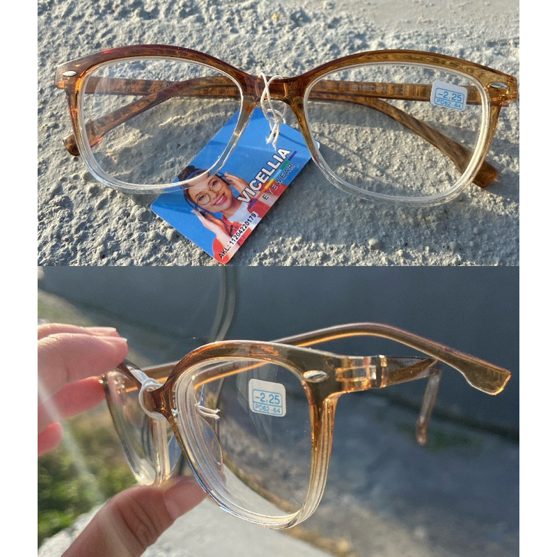 Kacamata Minus Rabun jauh Mata kucing coklat Gradasi Wanita