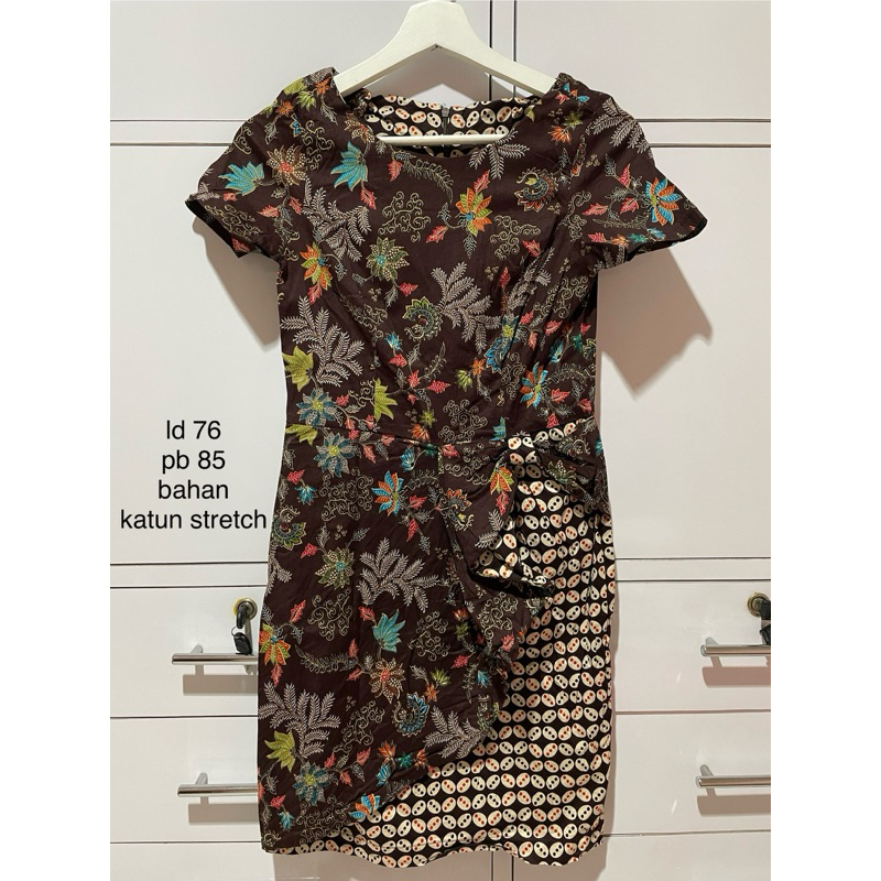 Baju Batik Wanita | Dress Batik Wanita | Baju Preloved | Bahan Katun | Allsize