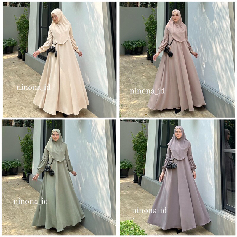 Gamis Lora set hijab