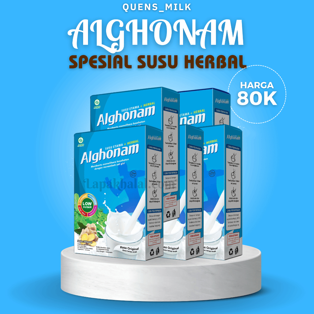 

PAKET 5 BOX - Susu Kambing Alghonam vanilla 200gr - Susu Tulang Sehat & Sendi