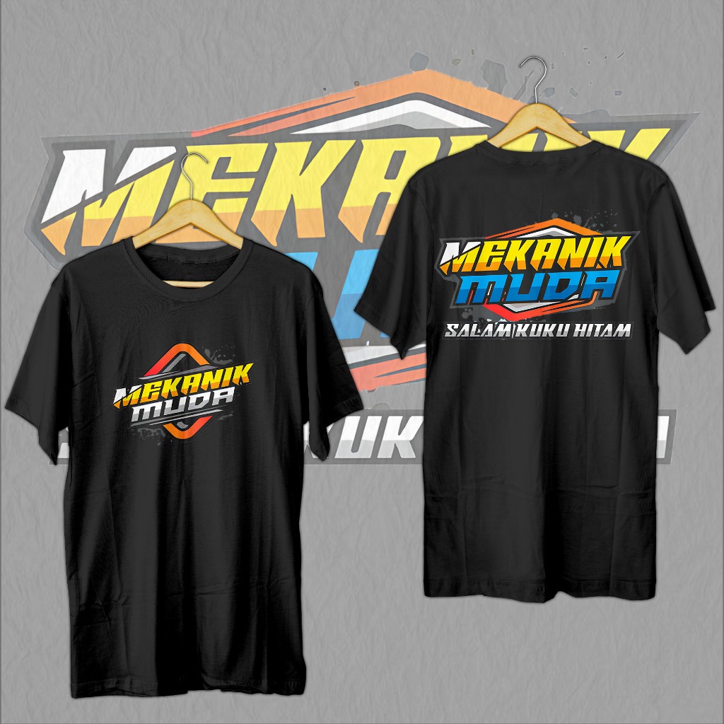 KAOS MEKANIK MUDA | MEKANIK MUDA SALAM KUKU HITAM | KAOS ANAK MEKANIK | KAOS DISTRO | KAOS PRIA