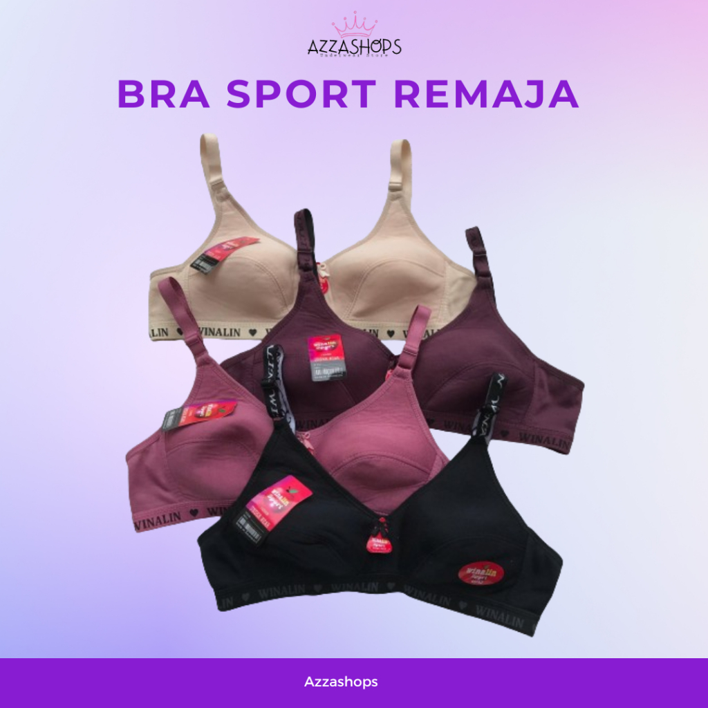 BH Sport Bra Wanita Remaja / BH Tanpa Kawat Busa Tipis Cup Kecil