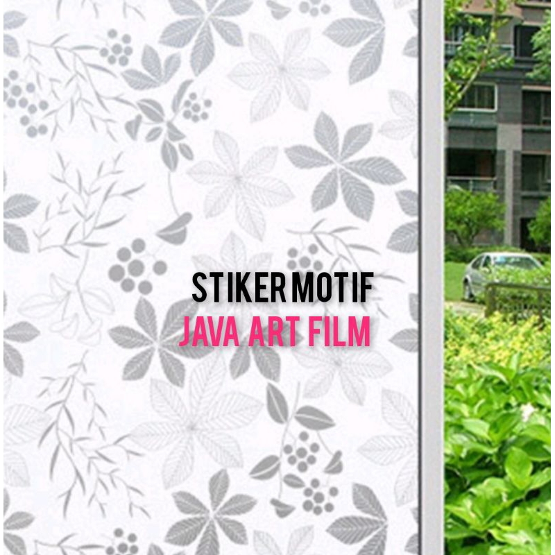 stiker motif daun ubi/stiker kaca jendela rumah