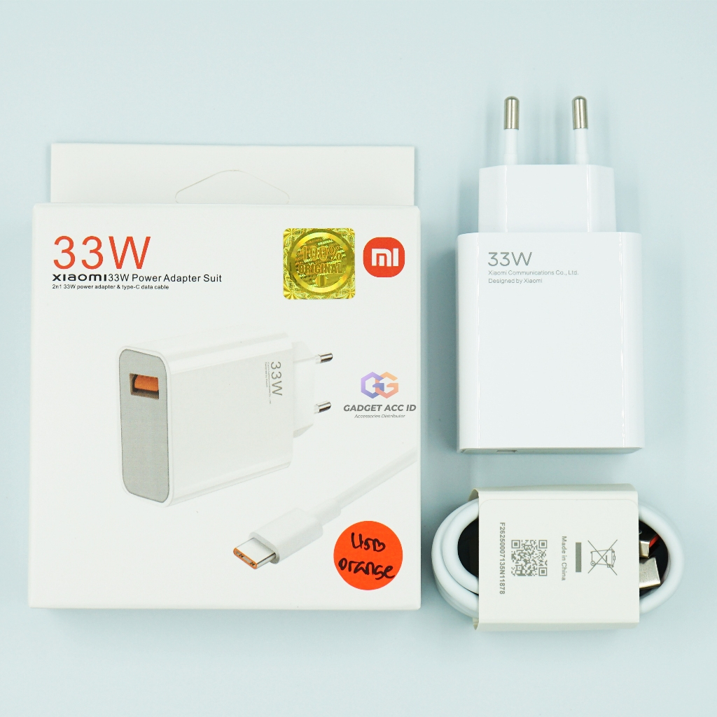 Charger Original Xiaomi POCO 9Pro F2Pro F3 X3Pro X3NFC X5Pro M2Pro M4Pro Turbo Charger 33W Type C