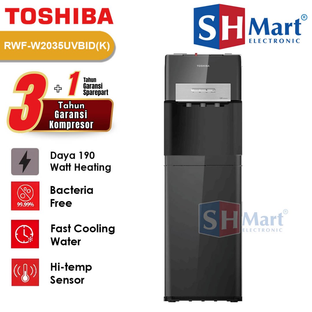 Toshiba RWF2035UV Dispenser Galon Bawah dengan Sistem UV