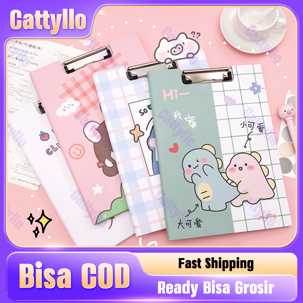 

Clipboard A4 Papan Jalan Papan Tulis Ujian Clipboard With Cover Cute Anak Dewasa Karakter Cartoon