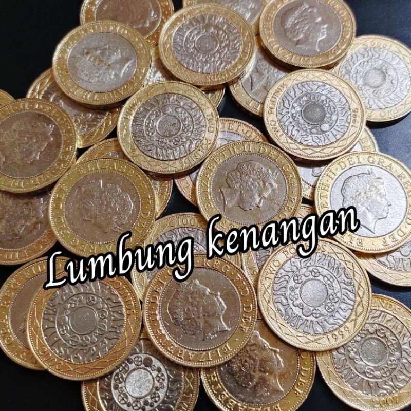 Koin Bimetal 2 Poundsterling Inggris pounds