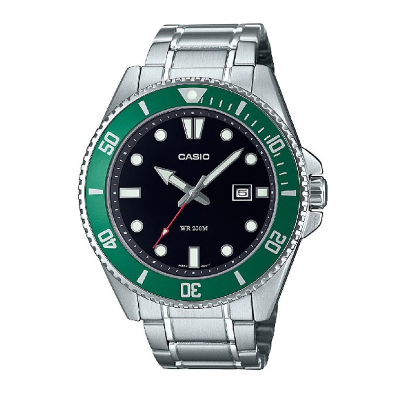 Casio MDV-107D-3AVDF Jam Tangan Pria Steel Green