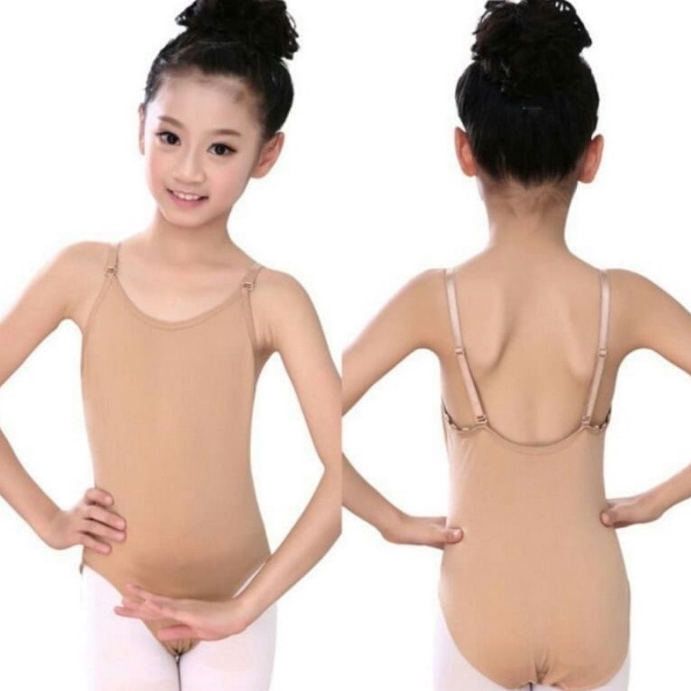 KODE K8V Nude Body Stocking Leotard Camisole untuk dalaman Baju Kostum Ballet Balet Dance Tari Bodys
