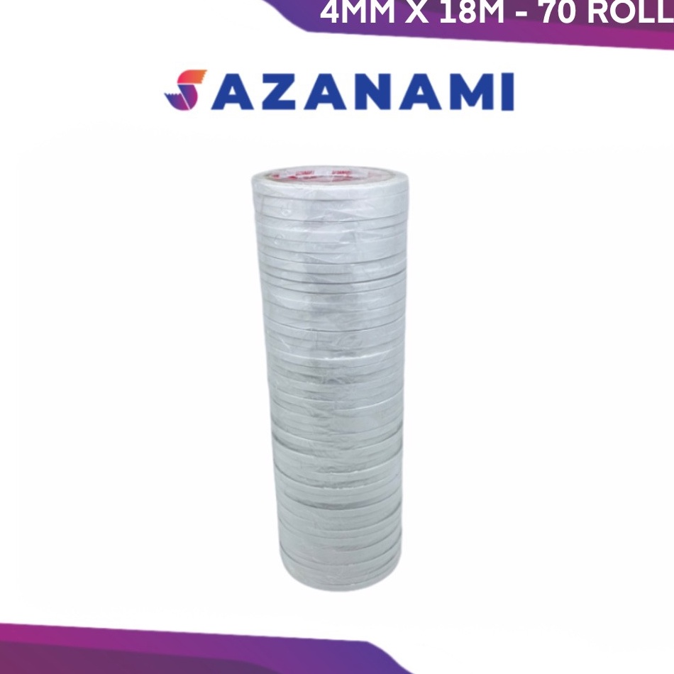 

Diskon DOUBLE TAPE 4MM x 18 METER DOUBLETAPE KERTAS PUTIH SAZANAMI ISI 7ROLL
