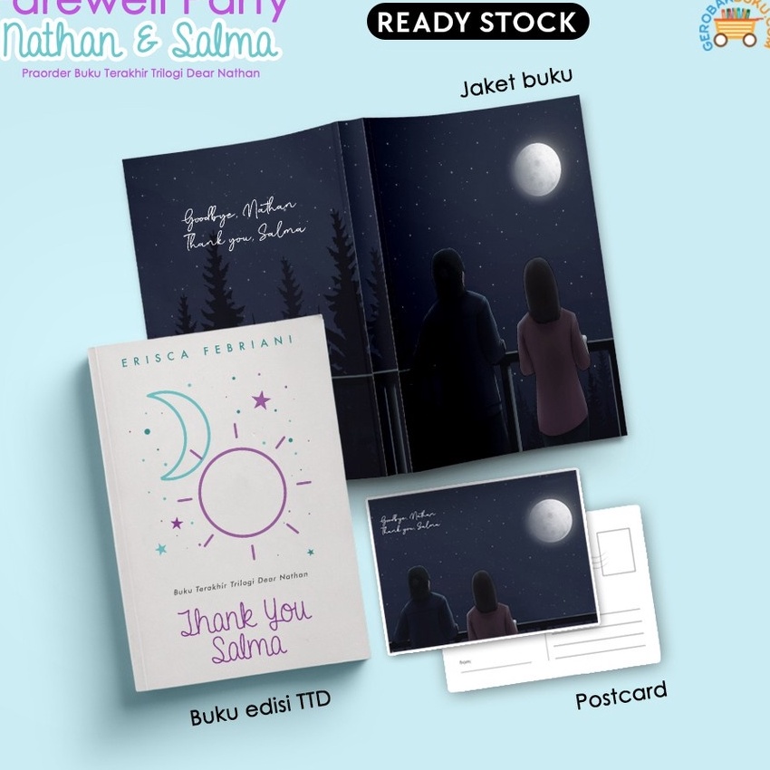 

KF7 Thank You Salma PAKET SALMA Edisi TTD Postcard Jaket Buku Erisca Febriani