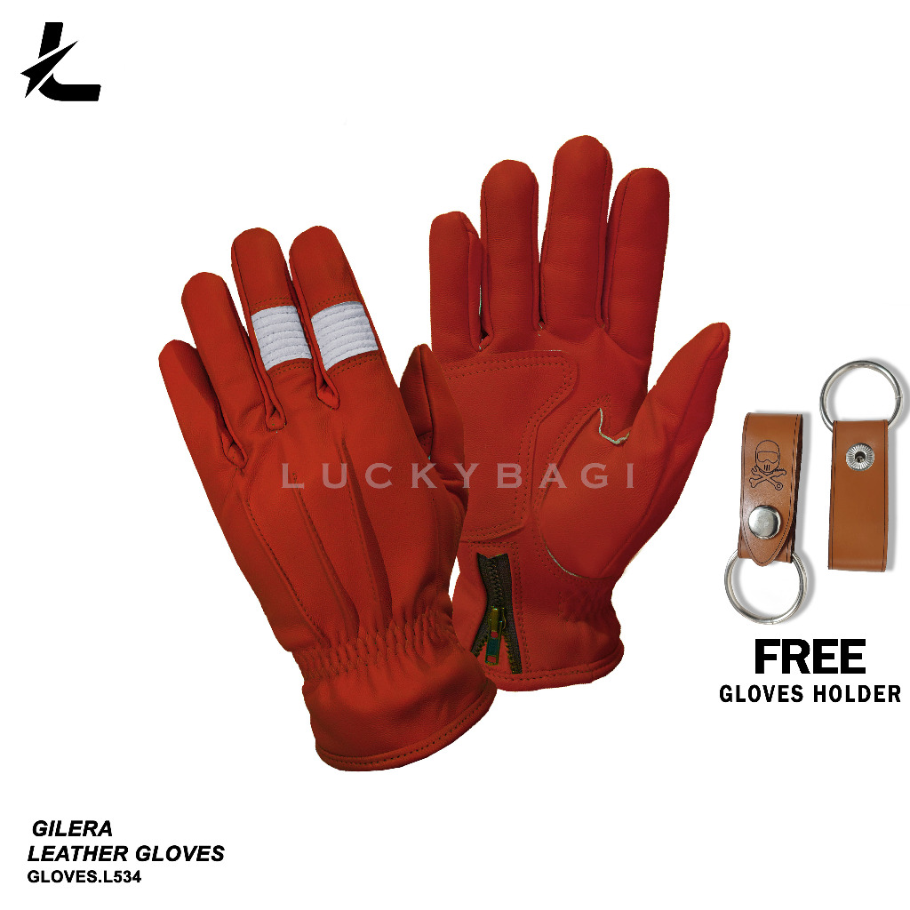 Sarung Tangan Kulit Asli Gloves Motor Leather Gloves Full Fingerles Gilera
