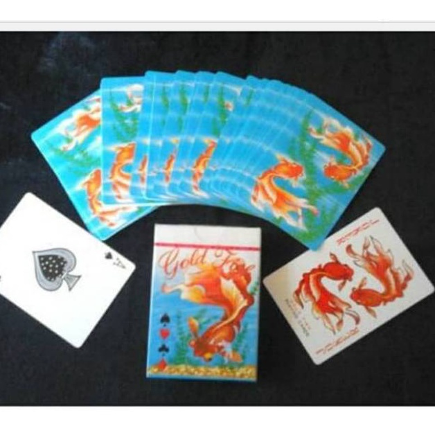 TERBARU Kartu Remi Poker Playing Card Gold Fish