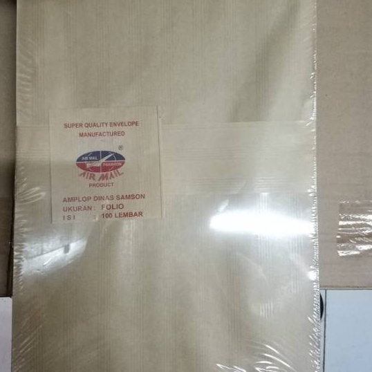 

KI3 AMPLOP COKLAT FOLIO F4 AIRMAIL isi 1 LEMBAR