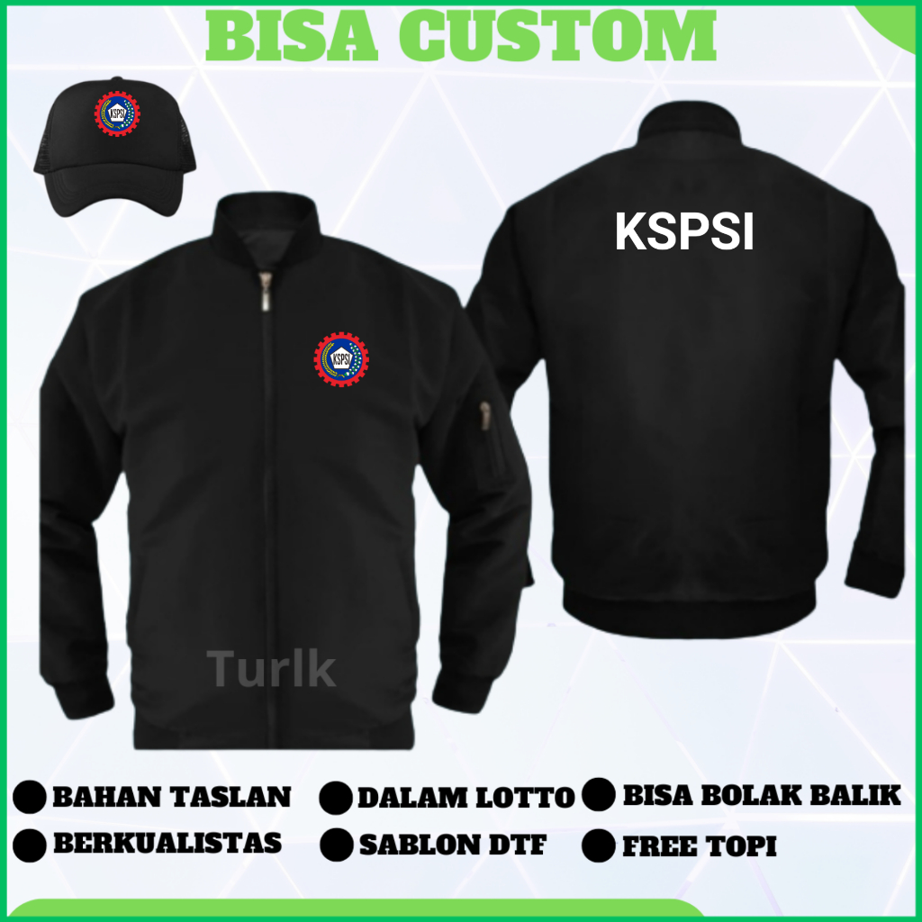Jaket Konfederasi Serikat Pekerja Seluruh Indonesia Jaket KSPSI Bomber Custom