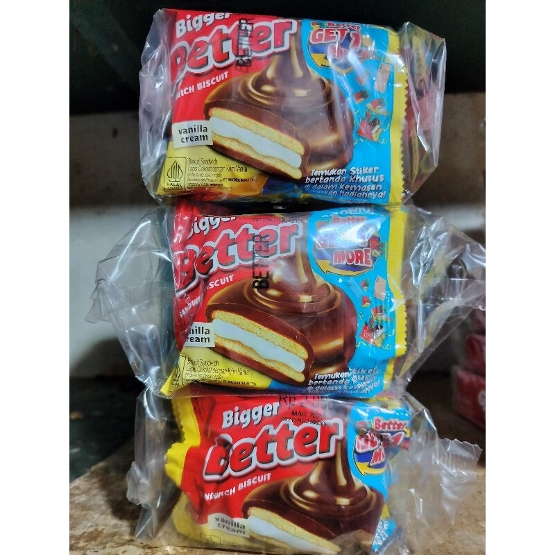 

Better Sandwich Biscuit Vanilla Cream (1 Renceng isi 10 Pcs)