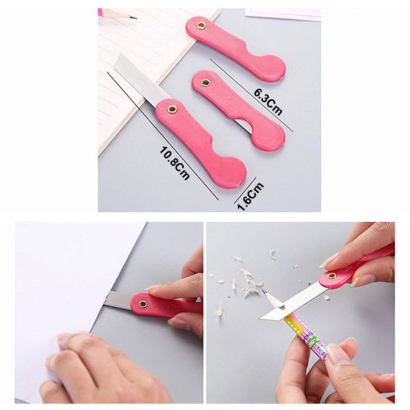 

Pisau Cutter Lipat Mini / Foldable Knife / Alat Bantu Potong Kertas Plastik Perlengkapan ATK Sekolah Kater Kecil Untuk Unboxing Paket