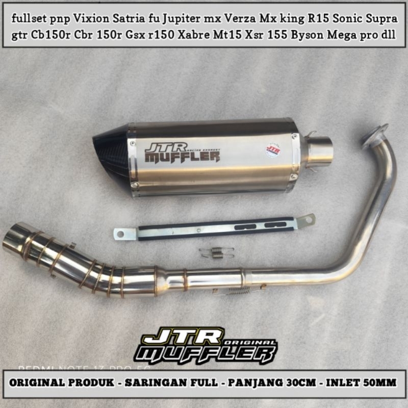 Knalpot racing vixion satria fu jupiter mx r15 sonic supra gtr verza cb150r cbr 150r mt15 xsr 155 gs