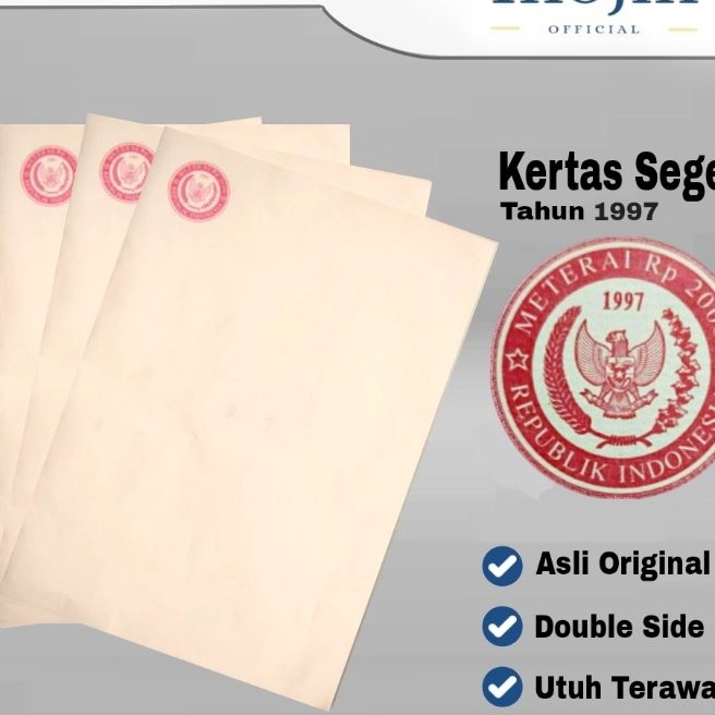 

KI3 Kertas Segel Tahun 1997 Double Side Asli Original