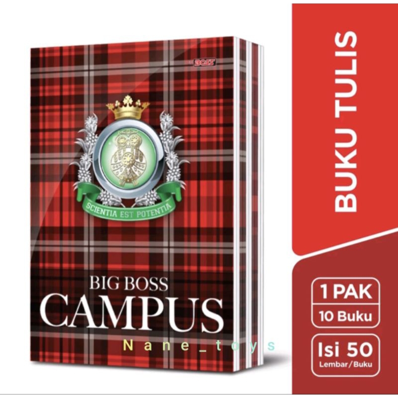 

Buku Tulis Big Boss Campus Boxy 250 x 180 mm 50 Lembar