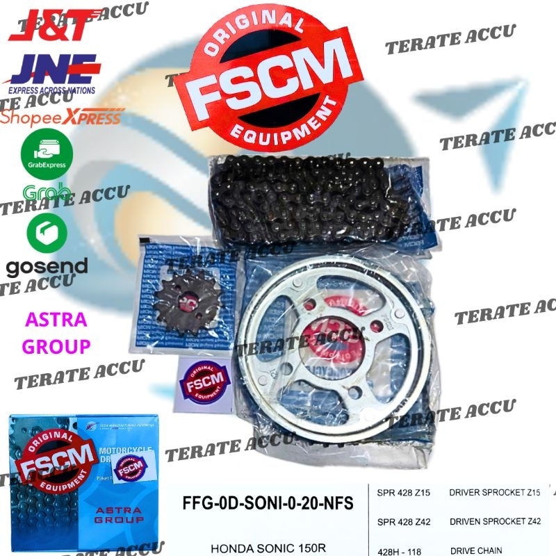 Gear Set Rantai Motor FSCM Sonic 150 R Astra Otopart Group