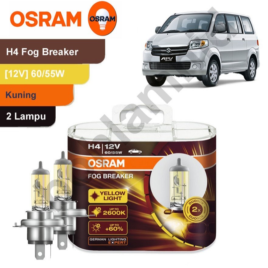 Lampu Mobil OSRAM FOG BREAKER APV, APV ARENA H4 FBR Kuning Gold