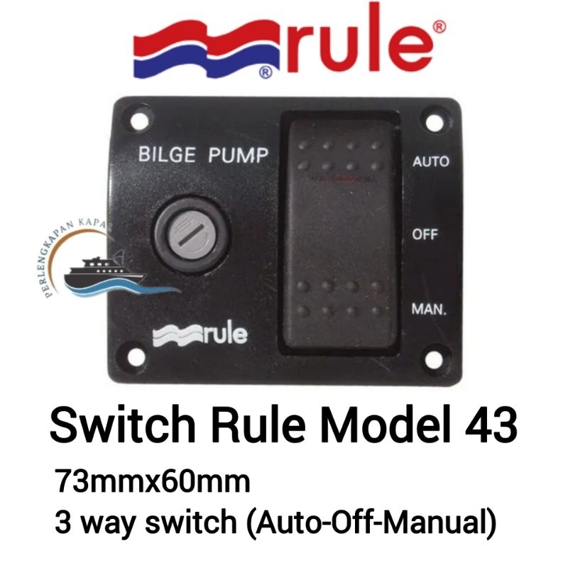 Bilge Pump Switch Rule Model 43 / Switch Pompa Bilga RULE original