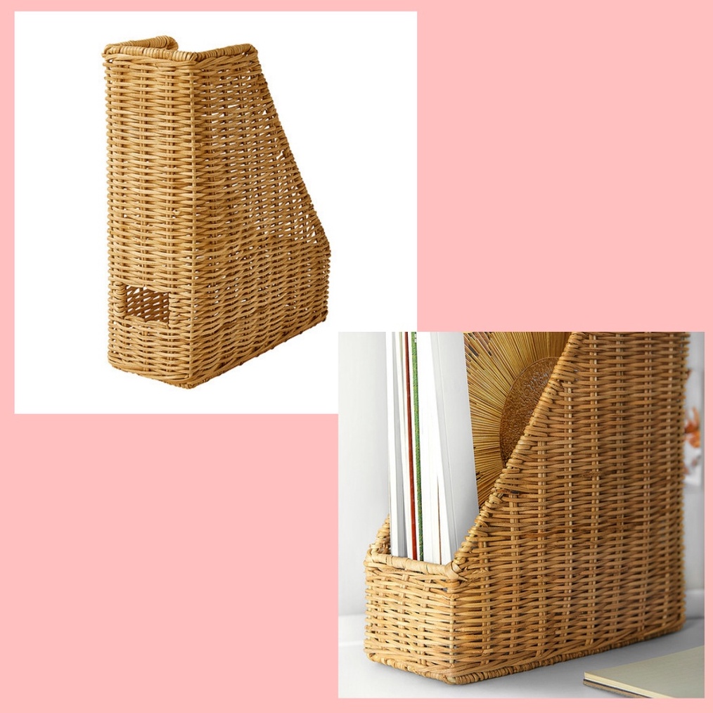 

SPESIAL TRUMMIS File majalah buatan tangan rotan file organizer tempat file file holder holder kertas holder buku file holder