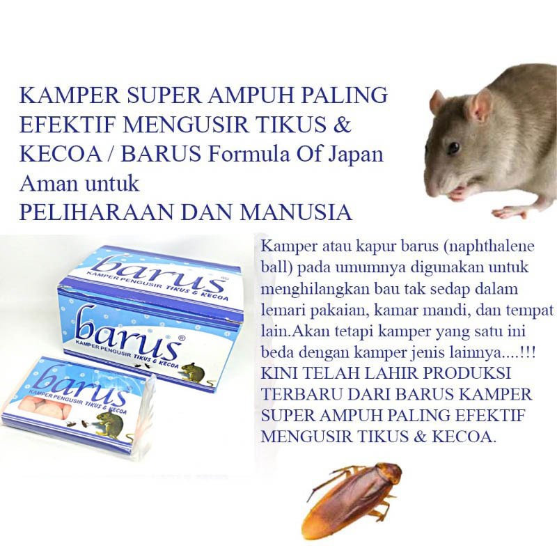 Kamper Antik Tikus - Kamper Pengusir Tikus - Anti Tikus - Anti Kecoa - Kamper
