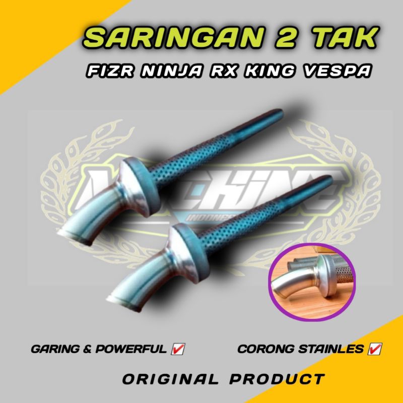 SARINGAN SARANGAN KNALPOT 2 TAK NINJA RX KING FIZ R VESPA STAINLES 2,5 INCH