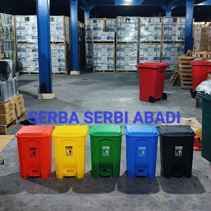 tempat sampah injak HDPE 80 liter dalton