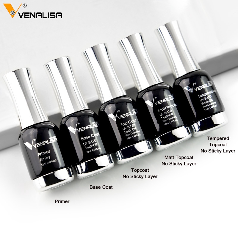 BIG PROMO VENALISA Tempered Top Coat Matte Top Base Coat Primer 75 ml 12 ml