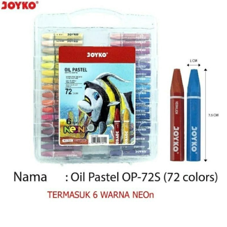 

KILAT Crayon Oil Pastel OP72S Joyko 72 Warna Non Toxic