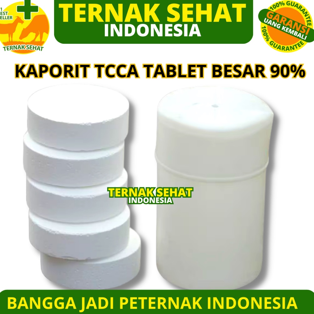 KODE H32V KAPORIT TABLET BESAR TCCA 9 1 KG  Chlorine Tablet Obat Kolam Renang Penjernih Air Kolam Re