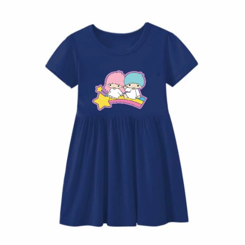 DRESS Lucu Anak perempuan Usia 2-10 Tahun PELANGI //  DASTER Anak KERUT  PELANGI