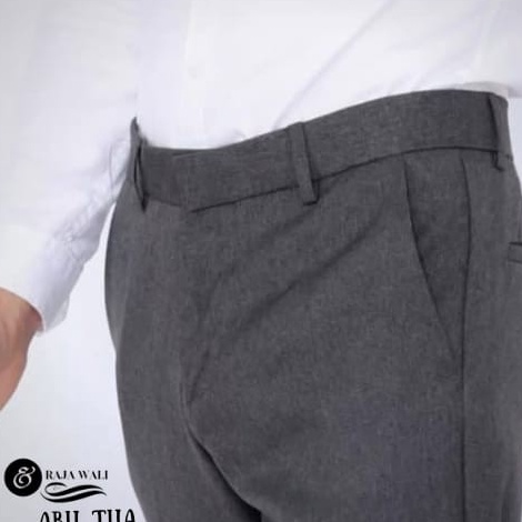 KODE N55B CELANA BAHAN  KERJA  FORMAL  KANTOR  PANJANG  HITAM  DASAR PRIA SLIMFIT
