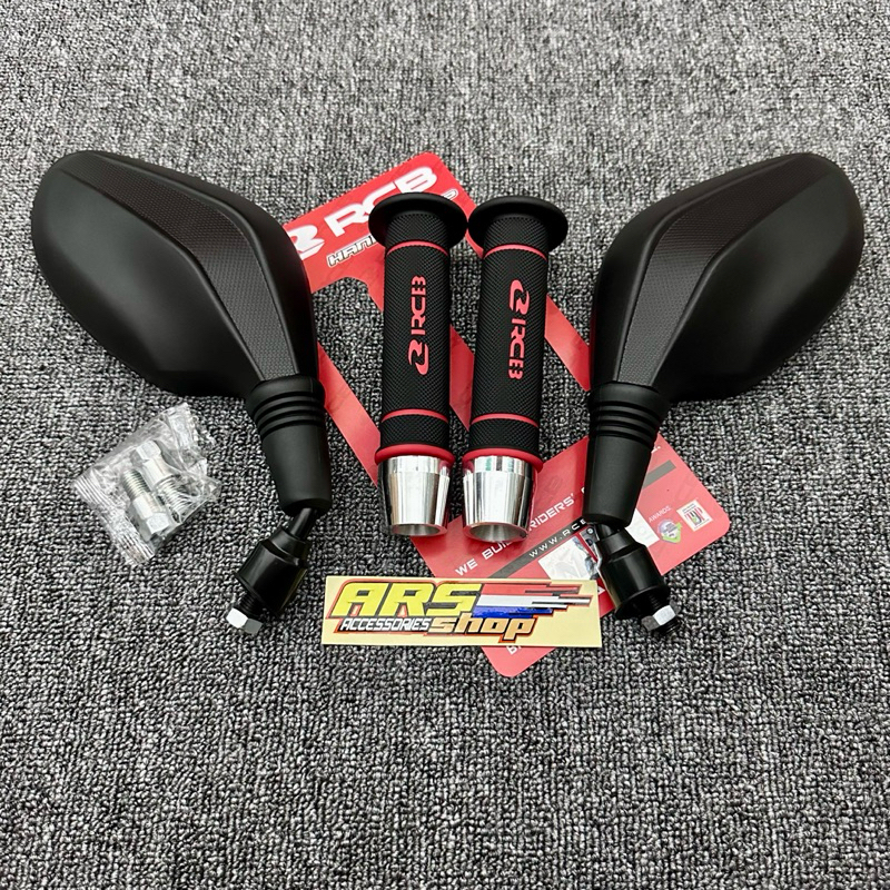 SEPAKET Grip RCB ORIGINAL JALU CHROME + Spion Click 125 i HMA Thailand PNP Vario 110 125 150 Beat Sp