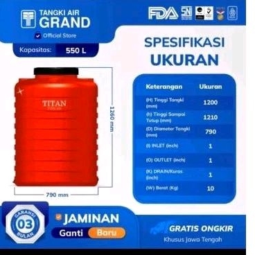 TITAN TANDON AIR 550 LITER