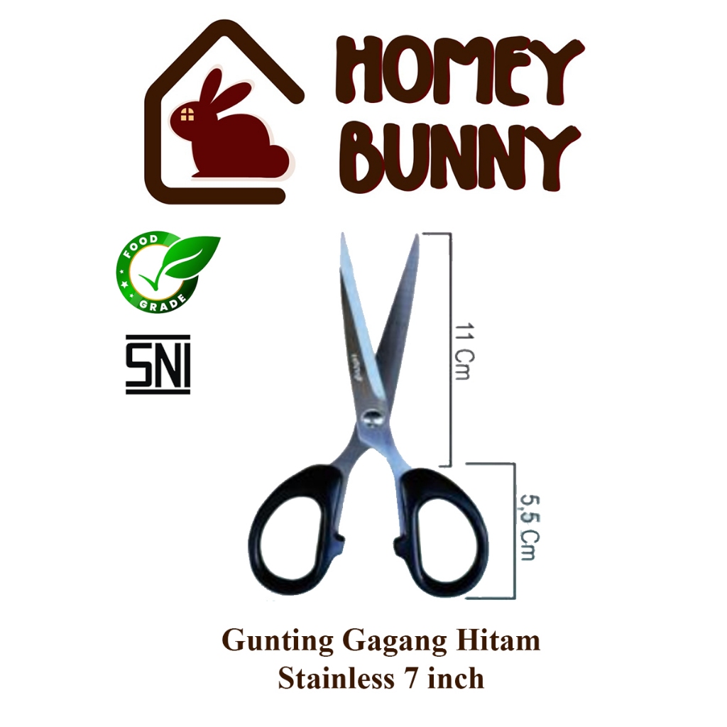 

E Light Gunting Gagang Plastik Stainless Steel 7 inch Hitam