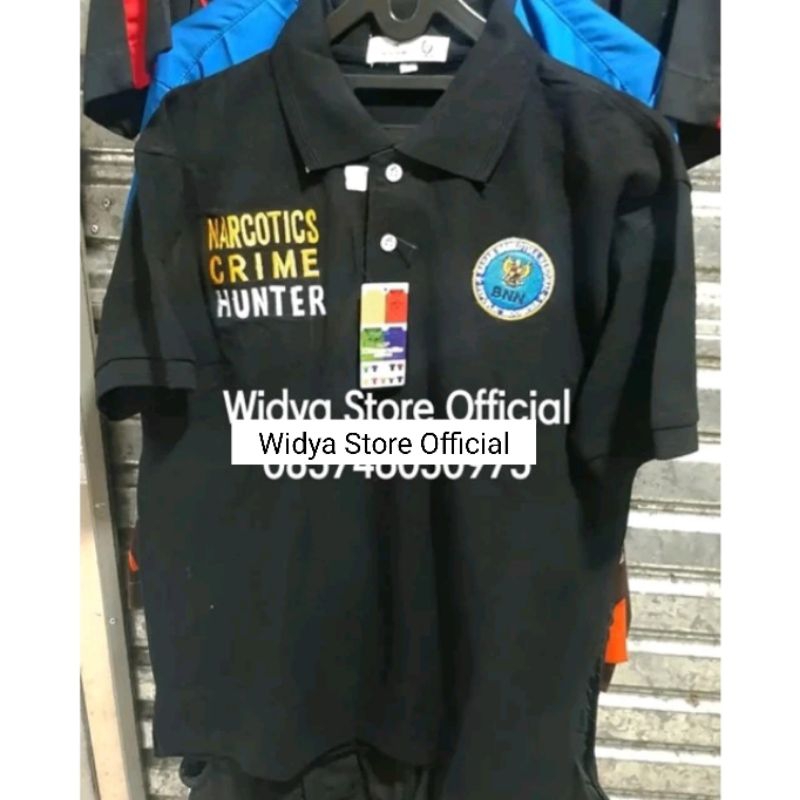 Kaos BNN kaos kerah lacos katun BNN Kaos kerah BNN bordir depan belakang