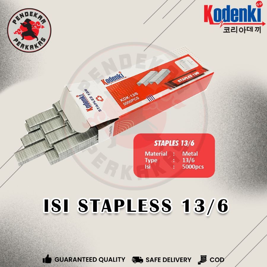 

Kodenki Isi Mesin Paku Tembak Model U 13/6 untuk mesin R23 - Isi Stapless Paku Tembak U 13/6 - Isi Paku Tembak Mesin Staples U 13/6 - Staples Air Nailer Model U 13/6