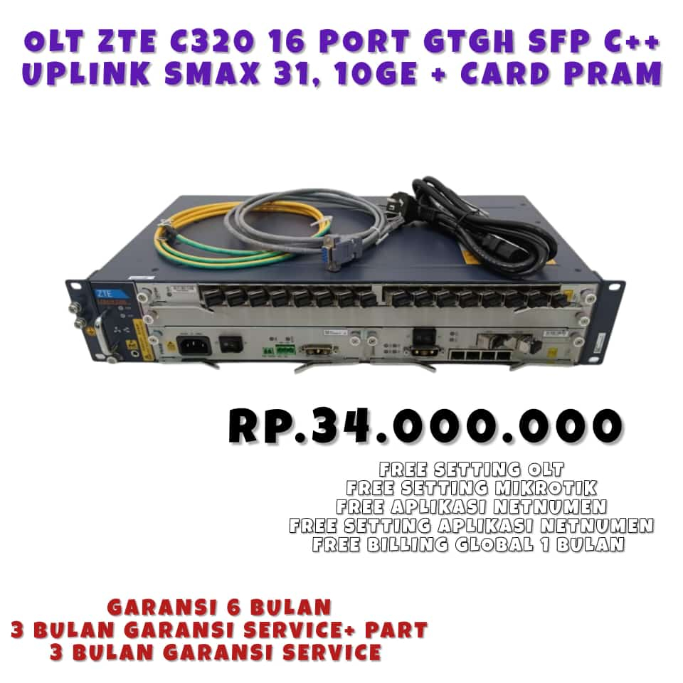 OLT GPON ZTE C320 16 PORT GTGH+CARD PRAM