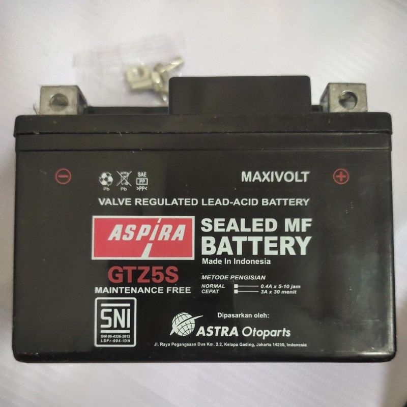 aki asli Aspira ASTRA OTOPARTS GTZ5S